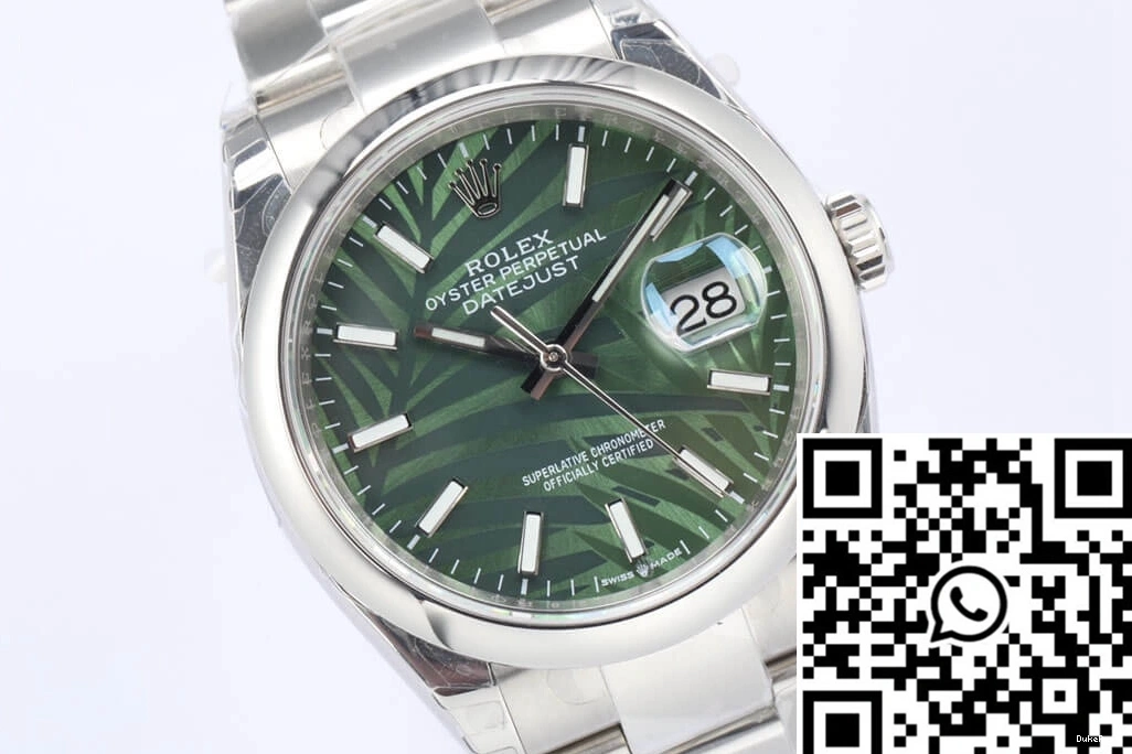 Datejust Leaf Olive Pattern M126200-0020 Palm Factory Rolex Green EW Dial 1118